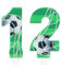 Soccer Number Birthday Candles, Football Birthday Number 12 Candle for Cake, Boys Soccer Theme Birthday Party Decorations, Green 12 Candle Cake Topper Decorations for Boys Men Celebrations Supplies