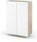 MRBLS_HOME MRBLS Badezimmerschrank (Sonoma - Weiß Matt) - Hängeschrank Für Bad - Schrank Hängend - Wandschrank Badezimmer - 60 x 80 x 30 cm (B/H/T)