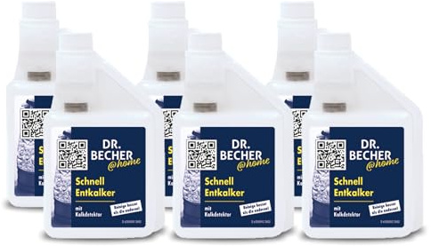 DR.BECHER @home Vorteilspack Schnell Entkalker - Sofort einsatzbereit und materialschonend - Kalkdetektor zur schnellen und mühelosen Kalkentfernung Geeignet für Kaffeemaschinen, Armaturen 6x 500ml