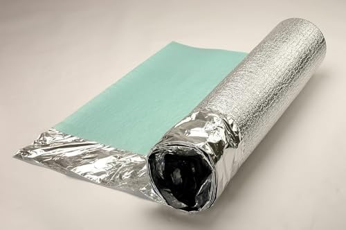 IMPERIAL STUDIOS 2MM Silver Wood, Laminate, LVT & Vinyl Flooring Underlay - 1m x 10m Comfort Acoustic Foam Floor Roll with Foil Damp Proof Membrane - Moisture Protection & Heat Insulation