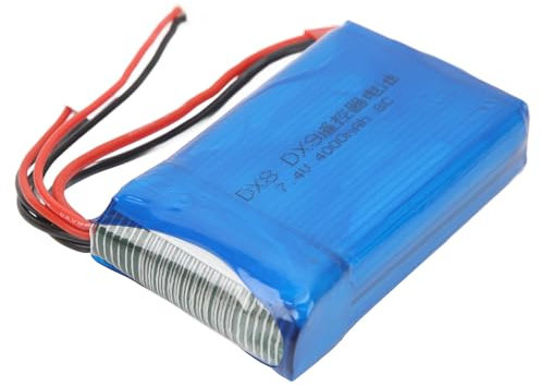 4000mAh 7.4V Transmitter Remote Control Battery, Long Battery Life, Compact & Lightweight, Premium Materials Fits Spektrum DX8 DX9 Remote Control Toys, Wi