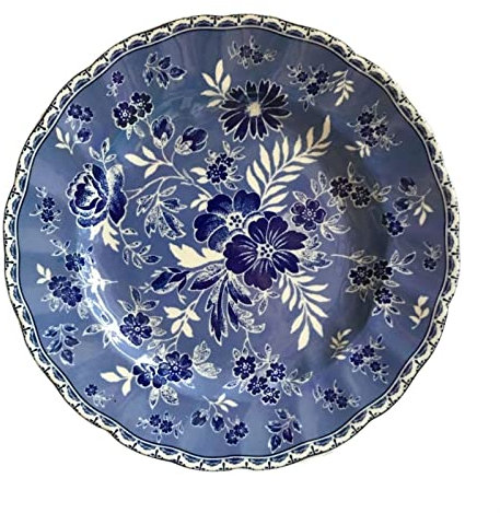 asdchZen Assiette À Dîner en Céramique Bleue Et Blanche, Assiette À Dîner Vintage, Assiette À Steak, Assiette À Dessert, Maison, Restaurant, Café, Petite Assiette À Dessert, Assiette À Dîn,2,One Size