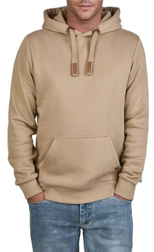 DENIMFY Hoodie Herren Regular Fit DFIvo Kapuzenpullover Pullover Schwarz 4XL, Größe:4XL, Farbe:Cobblestone Beige