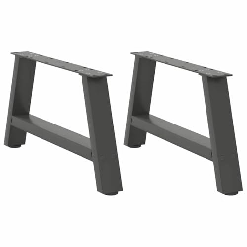 vidaXL Couchtischbeine A-Form 2 STK. Anthrazit 70x(30-31) cm Stahl