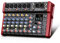 JXSOU 10-Channel Audio Mixer,DJ Mixer, Sound Board Console Mixer with 99 DSP Effects, Bluetooth Mixer Input 48V Phantom Power Stereo USB XLR Mixer For Karaoke Studio PC Recording
