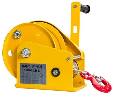 Cabrestante de remolque 1200 1800 2600LB Molinete de mano pequeño autoblocante bidireccional con freno automático Tractor de cabrestante manual(1200LB)