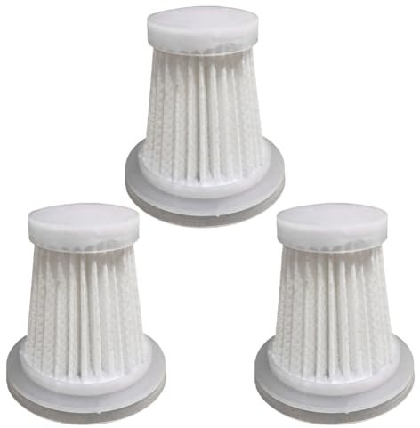 Lot de 3 filtres HEPA lavables de rechange pour aspirateur à main sans fil de voiture