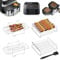 JXAXD Air Fryer Zubehör für Philips Dual Basket Airfryer 3000-Serie, Dual-Luftfritteusen-Racks, Air Fryer Rack Accessories, Grillrost für Tefal EY9018 5,2/3,1 L,Cecotec 5,5/3,5 L, Lakeland 5L/3L