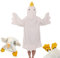 Grande oie blanche - Couverture portable - Sweat à capuche pour couples - Combinaison à capuche en polaire corail épaisse - Sac de couchage géant - Costume de cosplay - Robe de nuit chaude d'hiver