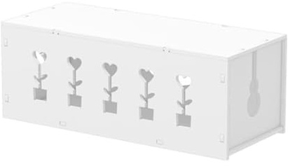 Verve Jelly Cable Management Box,Conceal and Hide Electric Cables and Extension Blocks,Power Strip Wire Storage Case,Cord Hider Box for Hiding Surge Protector Cover,Home Office,36x13.5x15cm