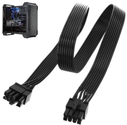 PCIE Cable for Corsair Modular PSU, 8 Pin to 6+2 Pin PCIE Power Cable for Thermaltake ARESGAME, Male to Male GPU Connector for GTX, RTX, RX Series Graphics Cards for AXi, RMi, RGB, Toughpower, 65 cm