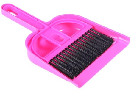 Ipetboom Set Mini Scopa e Paletta in Plastica per Pulizia Quotidiana | Gabbie Piccole e Spazi Stretti, Riutilizzabile e Portatile, Adatto a Scaffali e Nidi di Pet