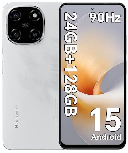Blackview Color 6 Android 15 Telefonos Moviles, 24GB+128GB/2TB TF, MTK G81 Octa Core 2.0GHz,6,67 Super PD 50MP,4G Dual SIM Móvil, Face ID/Fingerprint/OTG/GPS/Funda de Smartphone