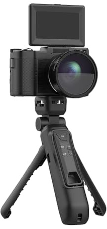 Orolotay Fotocamere Digitali 4K per Fotografia, Fotocamera Zoom Digitale, Videocamera con Grandangolo & Obiettivi Macro