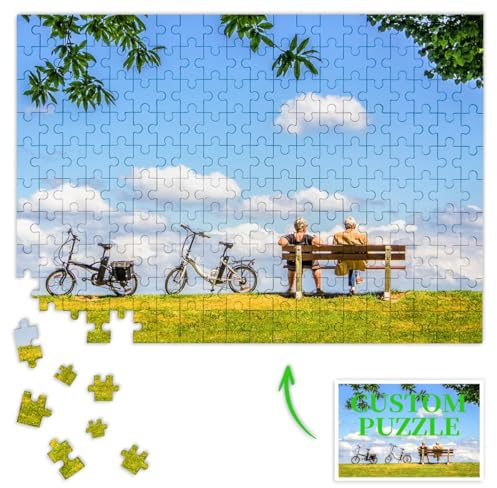 LANZOL Personalisiertes Puzzle mit eigenem Foto, 300 Teile, Haustiere, Porträts, Landschaften, Bildideen, Geschenke für Familie und Freunde (38 x 26 cm)