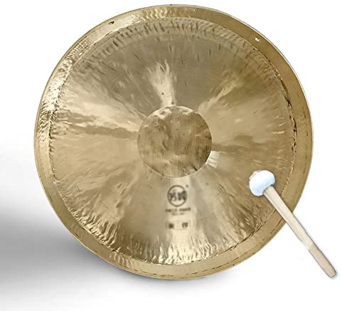 YKMYXZ, 30 cm Comprend Un maillet de Gong Chinois Traditionnel et Une Corde for Suspendre/pour la méditation de thérapie sonore et Yo(30cm)