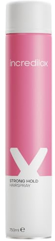 Incredilox Strong Hold Hairspray 750ml - Long Lasting, Flexible & Fast Drying Finishing Spray for All Hair Types | No Stiffness, Natural Shine, Vegan & Cruelty Free