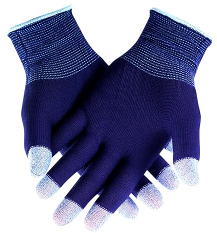 Anti-Sweat Gaming Gloves - 25cm Full Finger Mitts, Non-slip Breathable Fabric, Ergonomic Grip Design | Touch Screen Gamer Gloves for Sweaty Hands Video Games Console Mobile PC