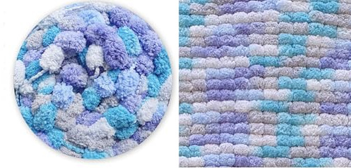 Bobble Baby Blanket Knitting kit (Iced Water)