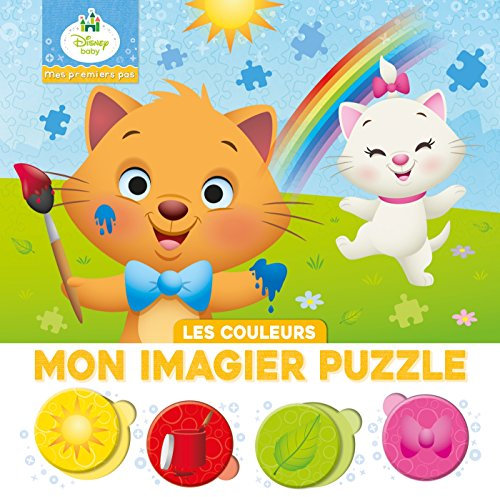 DISNEY BABY - Mes Premiers Pas - Les couleurs - Imagier puzzle 4 pièces: 20 Pièces