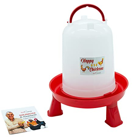 Trinkflasche für Hühner mit Füßen (10 l) - Trinkflasche - Robuster Kunststoff, hält das Wasser in gutem Zustand