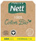 Nett | Tampons 100% Coton Bio Normal Avec Applicateur (boîte de 16 pièces) – Tampons en coton non blanchis au chlore et sans parfum – Tampons hypoallergéniques avec rainures incurvées