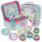 Jewelkeeper - Service à Thé pour Enfants, Dînette et Son Coffret Jouet, 15 Pièces - Modèle Lama-ttitude