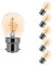 NCC-Licht 5 x LED Spiral Filament Leuchtmittel Tropfen 2,5W B22 Gold P45 Kugel extra warmweiß 2000K