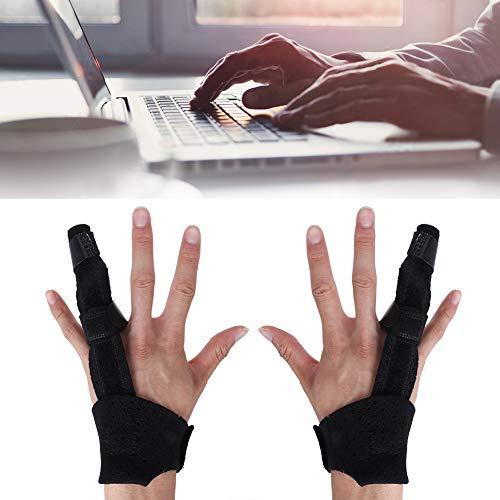 Fingerschiene Finger Korrektur Schiene, Fingerbandage Einstellbar Fingerschutzwerkzeug, Finger Splint für Tendon Release Fixierung Der Finger, Fingerschiene für Finger Lindert Finger Schmerz