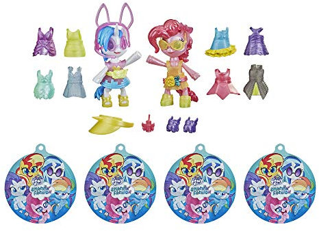 My Little Pony Smashin’ Fashion Party 2er-Pack – 30 Teile, Pinkie Pie und DJ Pon-3, bewegliche Figuren mit Accessoires