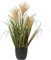 Briful - Herbe artificielle de la pampa - Plante décorative dans un pot en plastique, noir