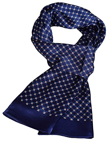 UK_Stone Klassisch 100% Seide Paisley Blumen Krone Diamant Doppelschicht Halstuch Herren Schal 12MM