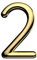 Ultion Sweet Gold Door Numbers '2' - 3inch height - Self Adhering, No Drilling or Screwing Required …