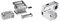 Marcato Pasta Set mit zwei Nudelwalzen (Ravioli, Spaghetti), GS-PASTASET & Pastadrive-Motor, Silber/Schwarz, PD-220V