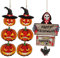Liwein 3 Pièces Panneau Suspendu en Bois Halloween, Signe de Citrouille en Bois Panneau en Bois à Suspendre pour Halloween pour Halloween Indoor Outdoor Home Decor Panneau Suspendu en Bois Halloween