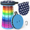 ALEVMOOM Tragbarer Klapphocker,Camping Hocker Teleskophocker,Klappbarer Hocker,Mini Leichte Campinghocker für Outdoor Camping Angeln BBQ Drinnen Küche,Belastung 440lbs