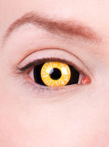 Sclera Nachtjäger - farbige Kontaktlinsen / 6-Monats-Linsen - Motivlinsen ohne Sehstärke (22mm) - Unisex - Erwachsene - ideal für Halloween, Karneval, Motto- und Horror-Party