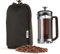Muldale Cafetiere Cosy Warmer in Black - Coffee Pot Cover Jacket Cozy 8 Cup Perfect Heat Retention - French Press Insulator for Multiple Sizes