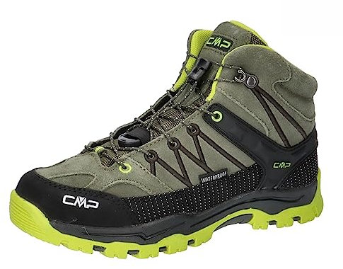 CMP Kids Rigel Mid Trekking Shoes WP, Zapatos Unisex niños, Kaki Acido, 28 EU