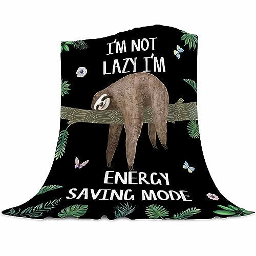 Abaysto Sloth Blanket Gift for Girls Boys Kids Animals Lovers Soft Flannel Blankets Cutes Sloth Cozy Throws Women Men, Sloth Blanket for Couch Sofa Bedroom Camping Travel 150x200cm