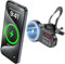Magift for MagSafe Car Bluetooth Transmitter Mount, Black 20X Powerful Magnetic Phone Holder for iPhone, Bluetooth Car Adapter Hands Free, Easily Install, 12 Months Warranty