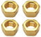 M16 Brass Hex Nuts, Coarse Thread Hexagon Machine Screw Nut, High-Strength Metal Hexagonal Machine Nuts, 16mm Thread Inner Diameter, 4PCS