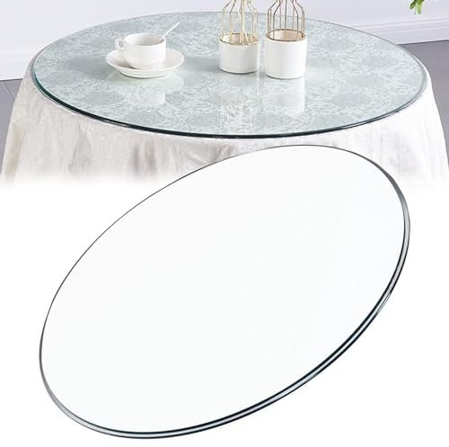 HJXGQJM Cristal Redondo Tablero De Mesa Templado,Mesa Redonda Comedor Transparente Mesa Comedor Cristal para Salón,Exterior Mesa De Cristal Tablero Superficie, Diámetro 35cm ~ 100cm(90CM(36INCH))