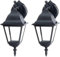 Brilliant Newport Wandleuchte für den Außenbereich 34 x 22 cm in schwarz 44282/06 | Gartenbeleuchtung für LED Leuchtmittel geeignet | Regen- und Spritzwassergeschützte Außenlampe nach IP 23