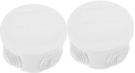 Sewroro 2pcs Waterproof Plastic Junction Box Ip55 Outdoor Electrical Cord Protector Weatherproof Connection Enclosure for Cable Storage and Diy Electronics