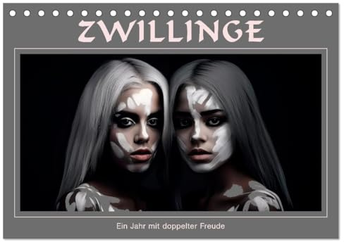 Zwillinge - Ein Jahr mit doppelter Freude (Tischkalender 2026 DIN A5 quer), CALVENDO Monatskalender: Zauberhafte Portraits von Zwillingen aus verschiedenen Kulturkreisen (CALVENDO Kunst)