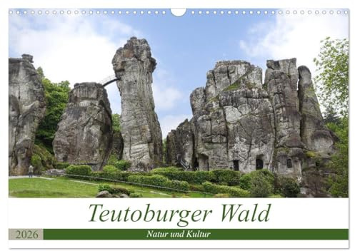 Teutoburger Wald - Natur und Kultur (Wandkalender 2026 DIN A3 quer), CALVENDO Monatskalender: Der Teutoburger Wald fasziniert durch seine Vielseitigkeit (CALVENDO Orte)