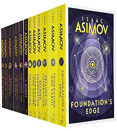 Isaac Asimov Foundation und Robot Series 12 Büchersammlungsset (Prelude To Foundation, Earth, Edge, Foundation, Second Foundation, Empire, I Robot, Robots of Dawn, Naked Sun, Rest Of The Robots & Mor