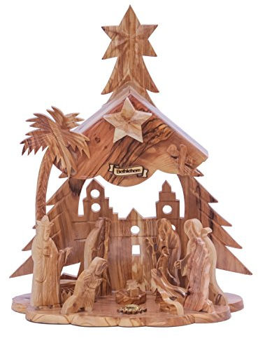 Olive Holz Musical Krippe Heiligen Land nat015