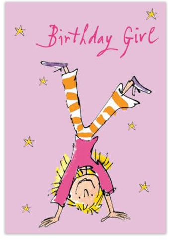 Grußkarte – Geburtstag der Mädchen – Handstand von Quentin Blake